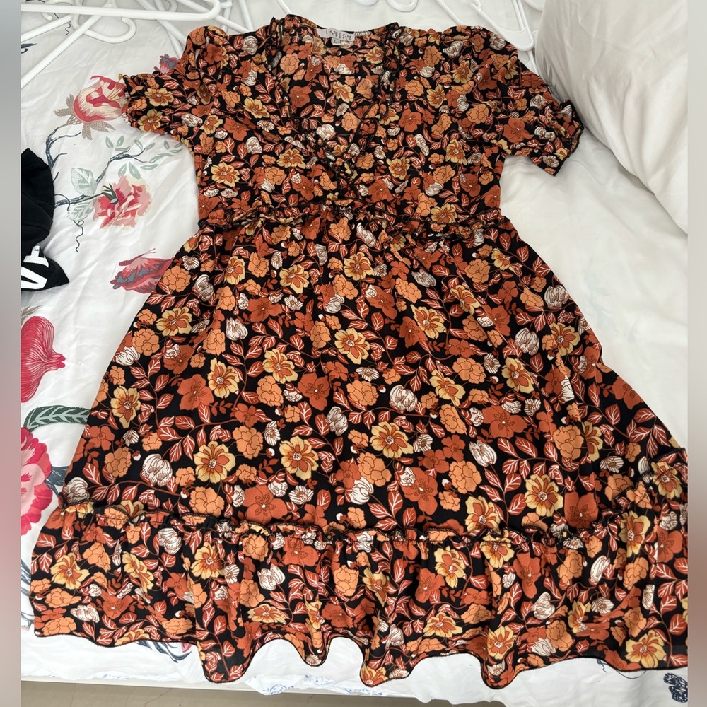 fall floral dress